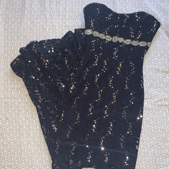 My Michelle Dresses & Skirts - Never Worn! Prom Gown - Navy Lace